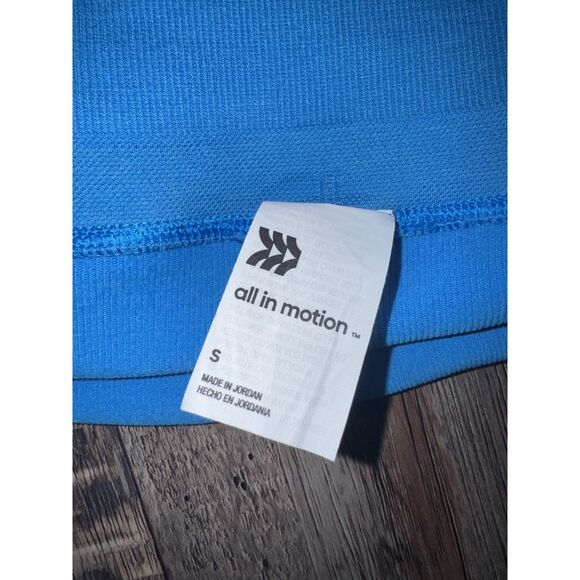 All in Motion Blue Ribbed 6” Biker Shorts Women’s Small Athleisure - Picture 3 of 3